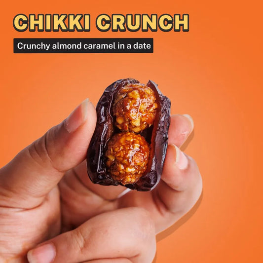 Chikki Crunch Stuffed Date Mudge